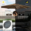 300 cm Solar Patio Umbrella 112 LED Lighted Umbrella Outdoor Table Umbrella