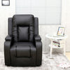 OSCAR LEATHER RECLINER w DRINK HOLDERS ARMCHAIR SOFA CHAIR RECLINING CINEMA