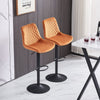 2x Breakfast Bar Stools Velvet Swivel Gas Lift Chairs Kitchen Pub Cafe Barstools