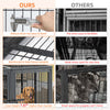 Heavy Duty Dog Cage Strong Metal Crate Pet Playpen Kennel Partition for 2 Dogs