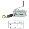 Hand Winch Manual Winch with Silver Webbing Belt Strap Marine Puller 4 Choices
