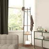 Industrial Wood Metal Coat Stand Clothes Bags Hanger Hooks Storage Shelf Stand