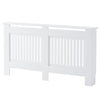 Modern Radiator Cover Cabinet MDF Vertical Slat Shelve Home Furniture White