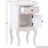 2x White Bedside Cabinet Table Nightstand Chest of Drawers 1 Drawer 1 Door Unit