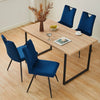 2pcs Blue Dining Chairs Velvet Padded Seat Restaurant Chair w/ Handle Modern