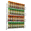 32pc Chrome 4 Tier Spice Herb Rack Jar Holder for Wall or Kitchen Cupboard
