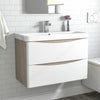 500 600 800mm Wall Hung Vanity Unit with Basin 2 Drawers Bathroom Cabinet Design