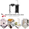 Manicure Nail Table Nail Technician Desk with Electric Downdraft Vent and Lamp
