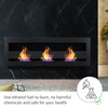 Bio Ethanol Fireplace Real Fire Frame 2/3 Burner Wall/Insert w Protective Glass