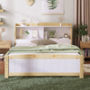 Kids Bed 4FT6 Double Size Bed Solid Pine Wooden Bed Frame w/Storage Headboard QS