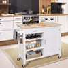 Kitchen Island Cart Rolling Storage Trolley Mobile Utility Serving Cart w/Drawer