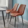 Dining Chairs Set of 2 Faux Leather Kitchen Chairs with Metal Legs Restaurants
