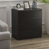 Wood Bedside Cabinet Chest of Drawers Side End Table With Drawers Black White