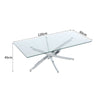 Glass Coffee Table With Chrome X Modern LivingRoom Furniture Tea Sofa Side Table