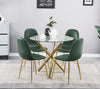 2/4/6pcs Faux Leather Velvet Fabric Dining Chairs Metal Chromed Legs Dining Room
