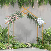 Dual Pentagon Wedding Arch Hut Moongate Flower Display Stand Party Backdrop Deco