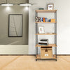 5 Tier Shelving Display Unit Versatile Wall & Pantry Storage Modern Wooden Metal