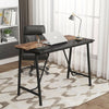 Space-saving Computer PC Desk Black+ Vintage Writing Study Desk for Home Office