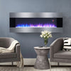 50 60" Electric Fireplace Insert/Wall Mounted/Built-in LED Fire 6 Colour Flame