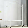 Potable Mobile Clothes Coat Garment Hanging Rail Rack Storage Stand On Wheels