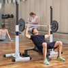 Adjustable Bench Press Split Squat Rack Set Heavy Duty Barbell Power Stand Sport