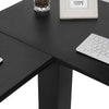 Black/White L-shaped Computer Desk Corner PC Table Workstation Home Office