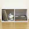 Large White Square LP/Vinyl Music Record Storage Cube/Cabinet Home Display Unit