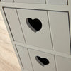 Wooden Drawer Chest Storage Unit Bedroom Organiser Bedside Love Hearts