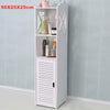 Tall 1 Door 2 Drawer Shelf Bathroom Cabinet Storage Corner Unit White Waterproof