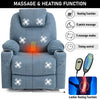 Riser & Recliner Armchair Leather 8 Point Electric Heated Massage Sofa Arm Chair