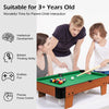 Mini Billiards Pool Table Wooden Tabletop Snooker Game Set Family Fun Game
