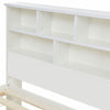 White Solid Wooden Bed Frame 3ft Single 4ft6 Double Size Bed With Drawer Shelves