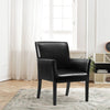 PU Leather Guest Chair Mid-Back Meeting Chair Upholstered Guest Chair Wood Frame