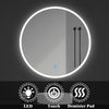 Illuminated Bathroom Mirror with LED Lights Demister Touch Sensor Wall Mounted