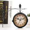 Classic Garden Double Sided Wall Clock Mounted Bracket f Porch Lobby Living Room