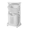 Mobile Laundry Basket 2/3 Tier Compact Laundry Hamper Sorter Cart Clothes Sorter