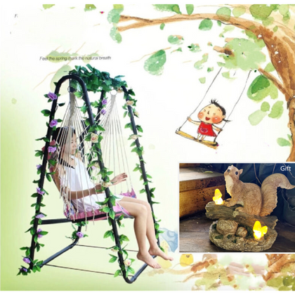 Kids Adults Swing Toys Games Home Garden Chair Swings Steel Frame Stand 120KG