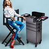 Portable Large 4 in 1 Make-up Case Storage Box Trolley Beauty Cosmetics Suitcase