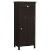 Bathroom Storage Cabinet Floor Standing Wooden Cupboard w/ Single Door & Drawer