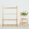 4 TIER Shelf Rack Bamboo Bookshelf Stand Storage Shoe Organizer Free Standing