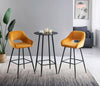 1/2X Bar Stools Velvet Breakfast Chair Kitchen High Counter Stool Pub Restaurant