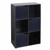 6 Cube Wooden Bookcase Shelving Display Shelves Storage Unit Shelf Door BLACK
