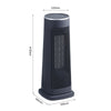 2KW Ceramic Electric Tower Fan Heater Oscillating LED Display Timer Remote&Touch