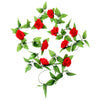 2 x8Ft Artificial Fake Silk Rose Flower Ivy Vine Garland Wedding Party 9 Colours
