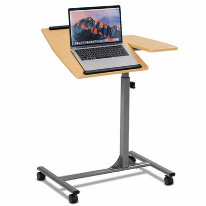 Mobile Laptop Table Adjustable Sit Stand Converter Lifting Desk Home Office Use