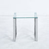 Tempered Glass Tea Coffee Table Side Small End Stand Teapoy Desk Metal Pedestal
