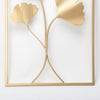 Gold Ginkgo Leaf Wall Hangings Metal Leaves Wall Background Sculpture Home Decor