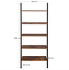 Industrial Ladder Bookcase Vintage Style Display Cabinet Rustic Metal Shelf Unit