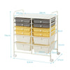 12 Drawers Storage Rolling Cart Home Office Mobile Utility Trolley Organizer