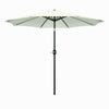 2.7 M Round Beige Garden Parasol Umbrella Sun Shade Outdoor Patio Crank Tilt